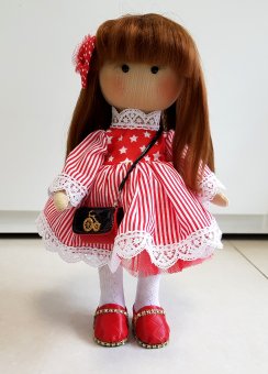 Кукла текстильная Рыжинка