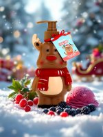 Гель подарочный "Оленёнок", ягодный сорбет