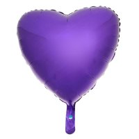 Шар фольгированный Сердце 18", Металл Фиолетовый