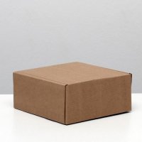 Коробка самосборная, крафт, 19 х 18 х 8,5 см