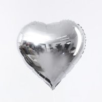Шар фольгированный «Сердце», 18" серебро