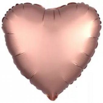 Шар фольгированный Сердце 18", Розовое золото