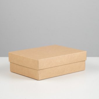 Коробка картонная складная, крафт, 16,5х12,5х5,2 см