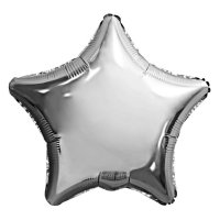 Шар фольгированный 19", звезда, серебро