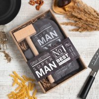Кухонный набор Super man: варежка-прихватка, молоток деревянный