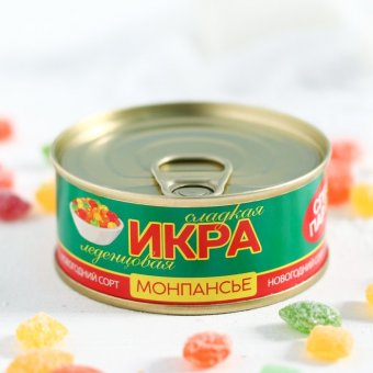 Монпансье в консервной банке «Икра»