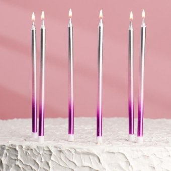 Свечи для торта Фиолет, 6 шт