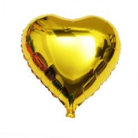 Шар фольгированный 18" Сердце, золото