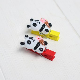 Прищепка декоративная «Панда с мороженным»