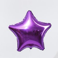 Шар фольгированный 19", звезда, цвет пурпурный