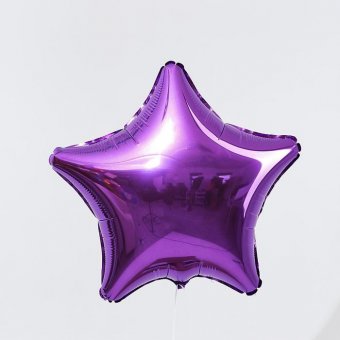 Шар фольгированный 19", звезда, цвет пурпурный
