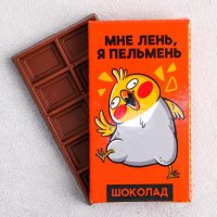 Шоколад «Мне лень, я пельмень»
