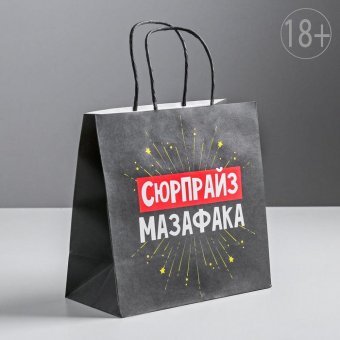 Пакет подарочный «Сюрпрайз», 22х22х11 см