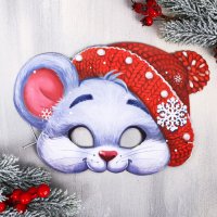 Маска новогодняя "Мышик-мальчик"