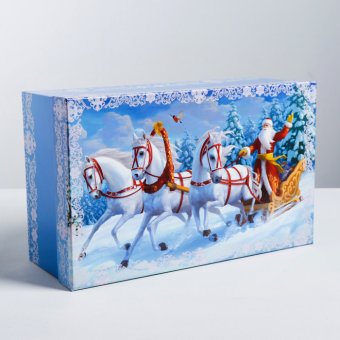 Подарочная коробка «Новогодняя тройка», 32.5×20×12.5 см